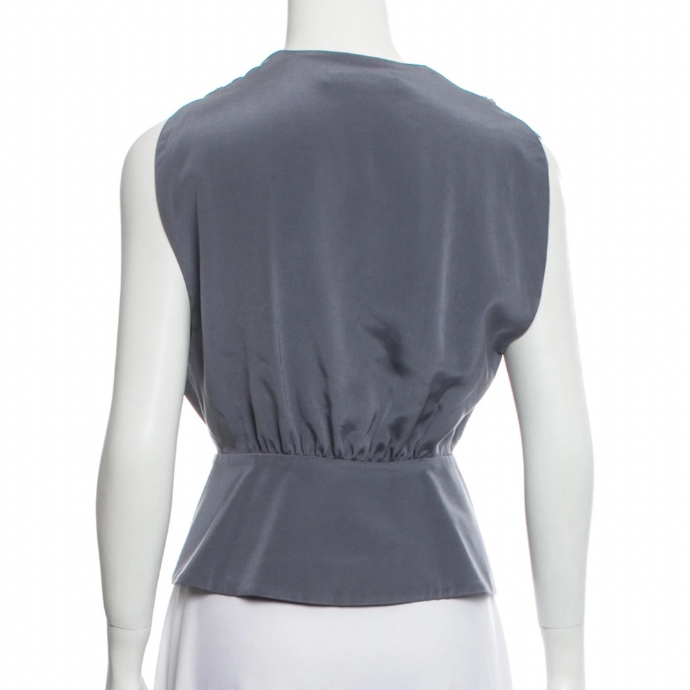 Balenciaga silk plunge v neck top - Picture 3 of 5